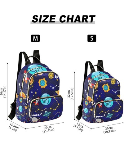 Women Backpack Space Star Sign Planet Sun Moon Cartoon Anti-Theft Travel Backpack with Luggage Belt Lightweight Handbag Lady ...