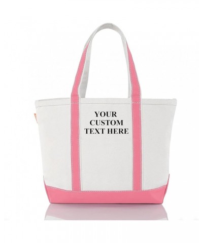 Personalized Medium Classic Tote - Beach Bag with Zipper Closure Roomy Interior Coral Personalized $16.50 Totes