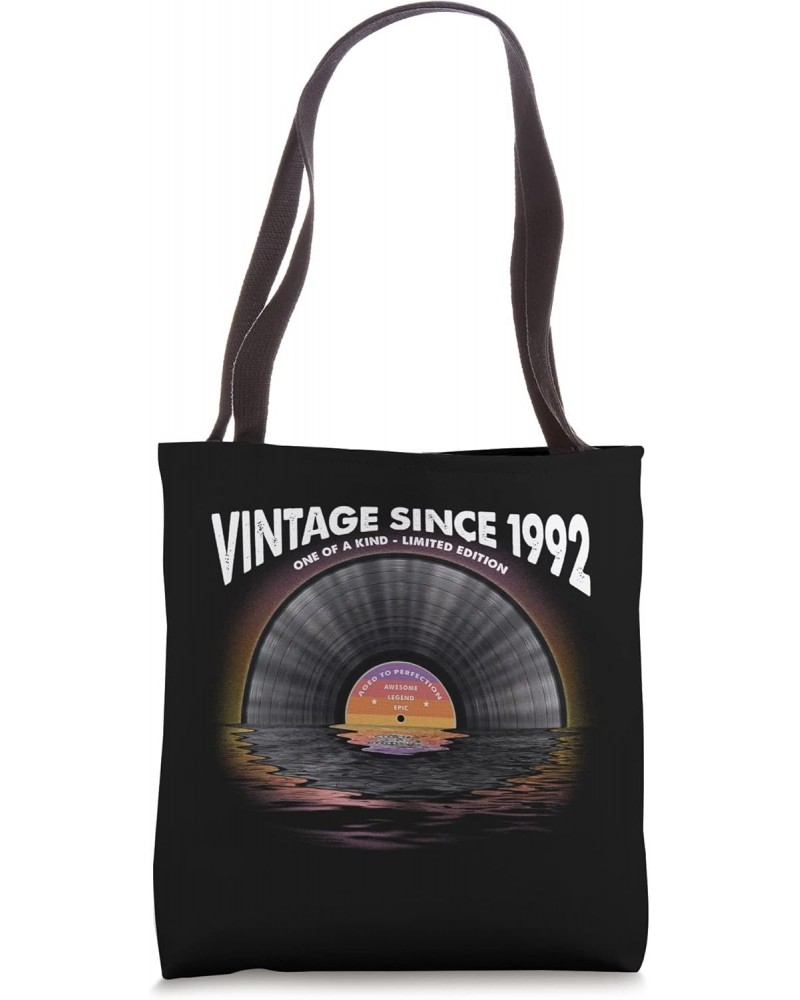 Vintage since 1992 Retro Disco Music Vintage Vinyl LP Record Tote Bag $15.78 Totes