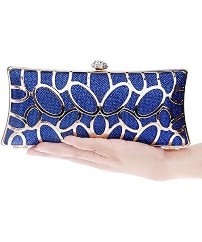 Women's Evening Handbags Evening Clutch Evening Bag Metal Hollow Ladies Clutch, Ball Bag, Bride Bag Blue $33.11 Evening Bags