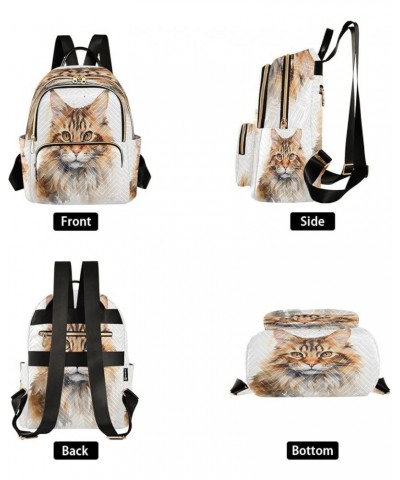 Cute Eye Animal Cat Women Backpack Purse Ladies Fashion Shoulder Bag Daypack Travel Bag 10L Medium $16.80 Backpacks