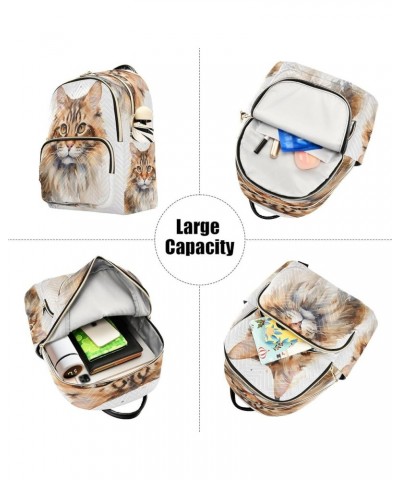 Cute Eye Animal Cat Women Backpack Purse Ladies Fashion Shoulder Bag Daypack Travel Bag 10L Medium $16.80 Backpacks