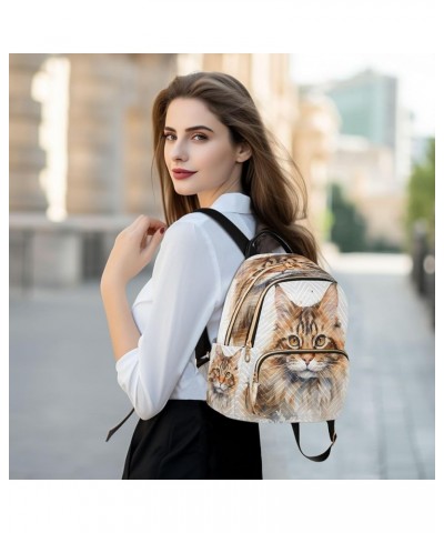 Cute Eye Animal Cat Women Backpack Purse Ladies Fashion Shoulder Bag Daypack Travel Bag 10L Medium $16.80 Backpacks