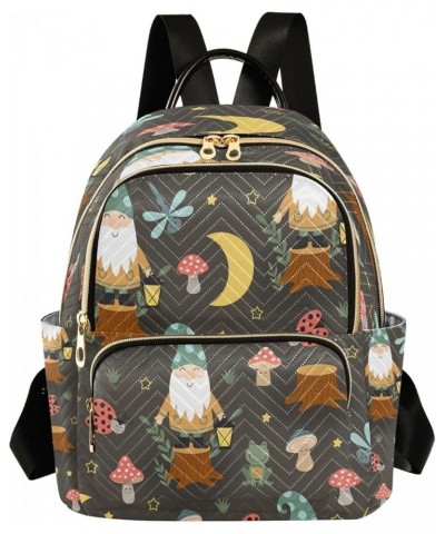 Women Backpack Purse Gnome Frog and Mushrooms Fashion Shoulder Bags Travel Backpack Small Daypacks M Medium $14.30 Backpacks