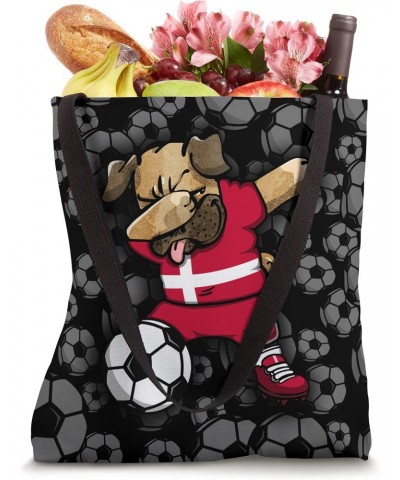 Dabbing Pug Denmark Soccer Fans Jersey Danish Football Sport Tote Bag $14.43 Totes