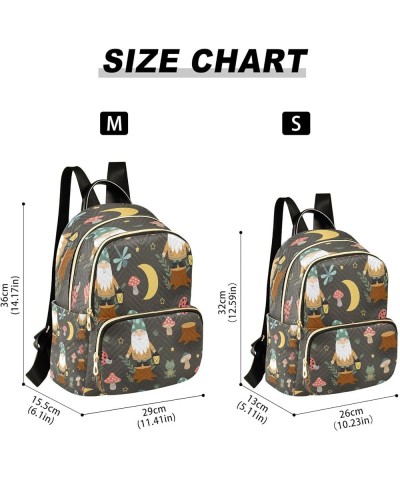 Women Backpack Purse Gnome Frog and Mushrooms Fashion Shoulder Bags Travel Backpack Small Daypacks M Medium $14.30 Backpacks