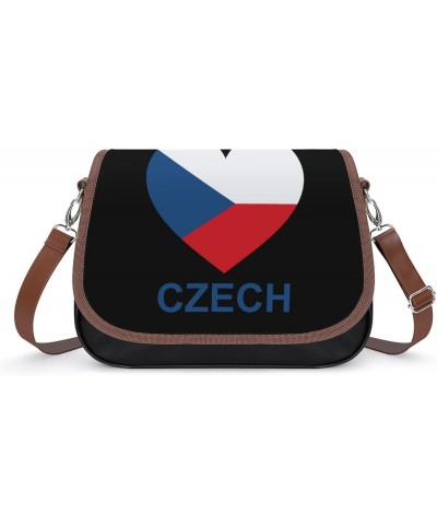 Love Czech Women's Crossbody Bag PU Messenger Bag Shoulder Handbag Pocket Purse for Travel Office $16.40 Shoulder Bags