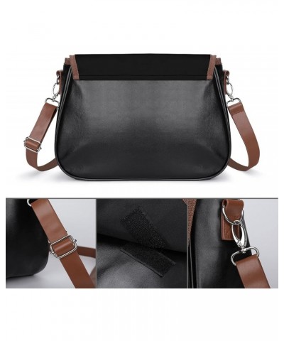 Love Czech Women's Crossbody Bag PU Messenger Bag Shoulder Handbag Pocket Purse for Travel Office $16.40 Shoulder Bags