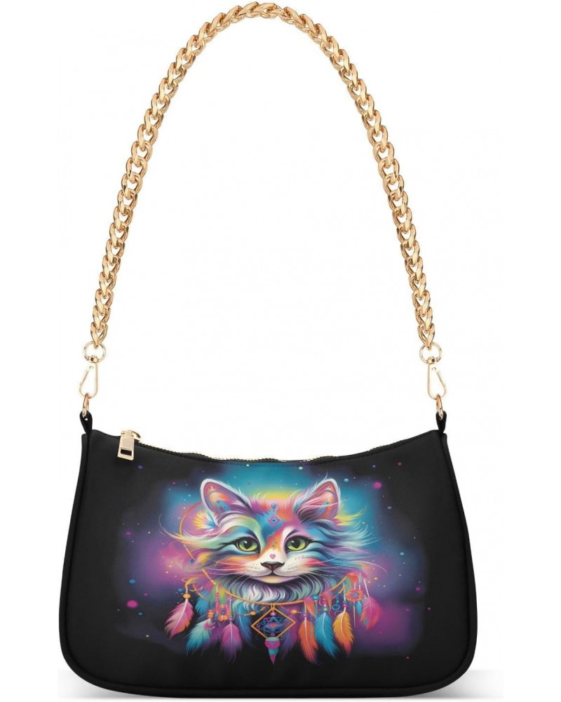 Shoulder Bags for Women Dreamcatcher Cat Hobo Tote Handbag Small Clutch Purse with Zipper Closure $13.33 Shoulder Bags