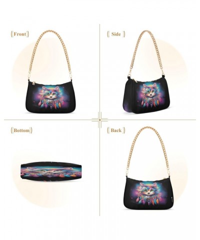 Shoulder Bags for Women Dreamcatcher Cat Hobo Tote Handbag Small Clutch Purse with Zipper Closure $13.33 Shoulder Bags