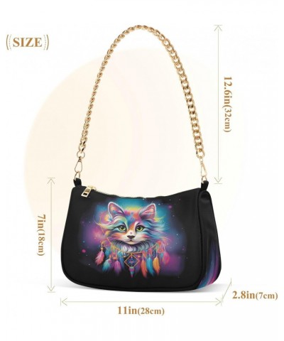 Shoulder Bags for Women Dreamcatcher Cat Hobo Tote Handbag Small Clutch Purse with Zipper Closure $13.33 Shoulder Bags