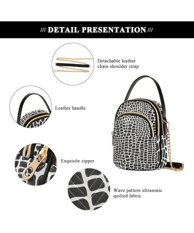 Snake Skin Texture Print Small Purse Phone Wallet PU Leather Women's Shoulder Handbag Quilted Designers Wallet Bags Leather C...