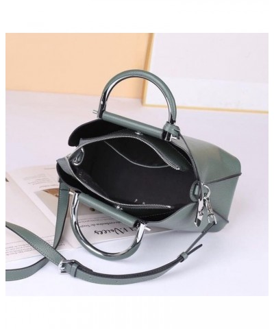 Genuine Cow Leather Design Shoulder Bag Purses Women Tote Bags Top Handle Satchel Handbags (Green) Black $73.97 Totes