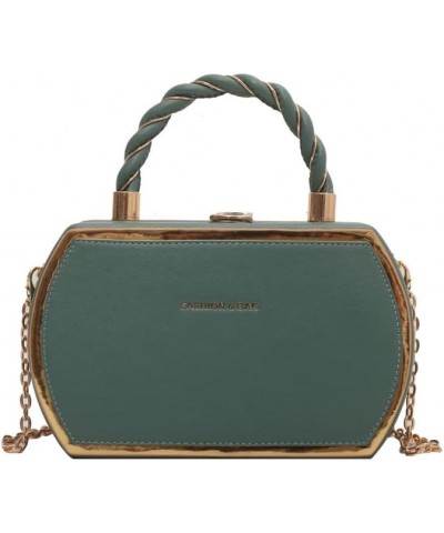 Fashionable and Popular Women's Bag Chain Portable Bag Simple Shoulder Bag Womens Green $13.12 Shoulder Bags