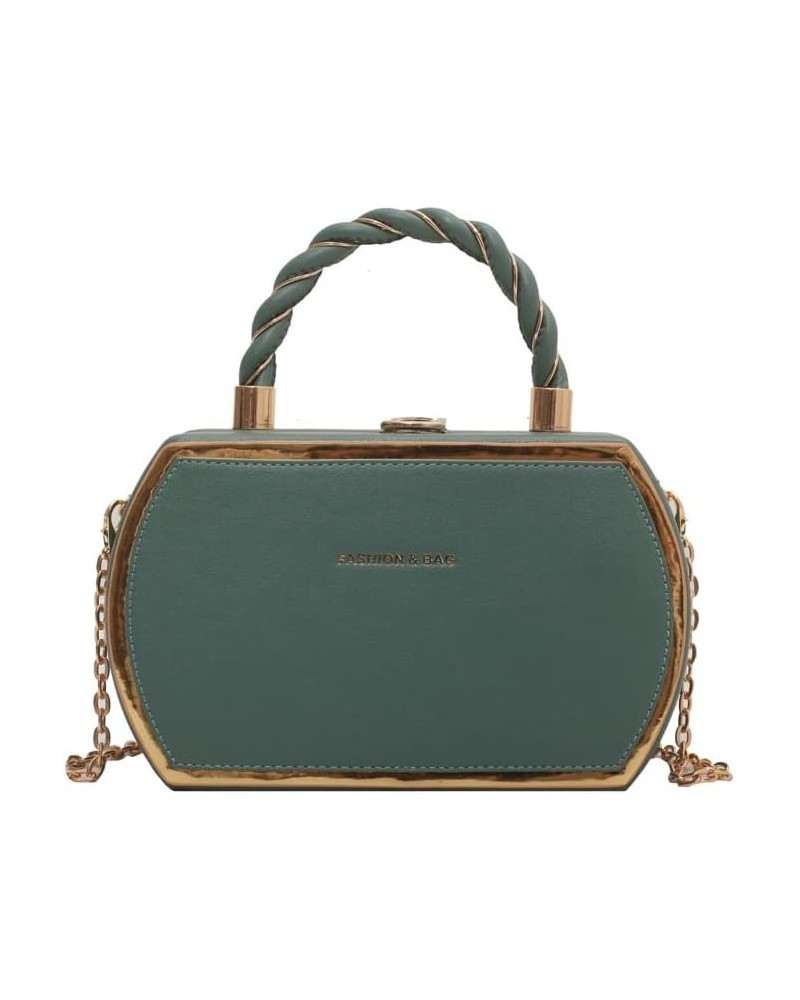 Fashionable and Popular Women's Bag Chain Portable Bag Simple Shoulder Bag Womens Green $13.12 Shoulder Bags