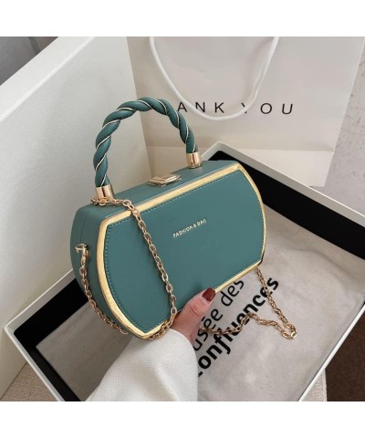 Fashionable and Popular Women's Bag Chain Portable Bag Simple Shoulder Bag Womens Green $13.12 Shoulder Bags