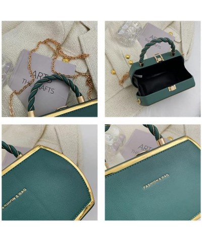 Fashionable and Popular Women's Bag Chain Portable Bag Simple Shoulder Bag Womens Green $13.12 Shoulder Bags