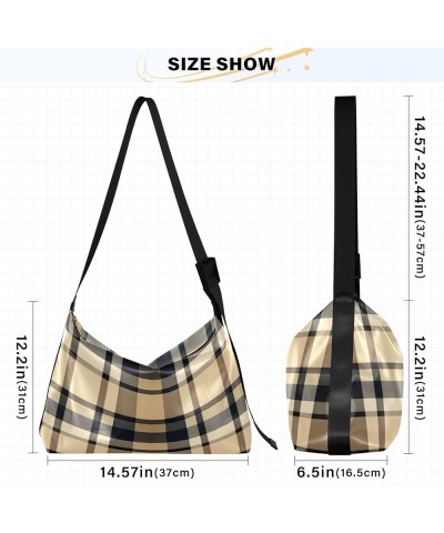 Sunflower Field is Drawn in Sepia Shoulder Bag, Fashion Shoulder Bag, Crossbody Bag for Men Leather Plaid With Black-3 $21.23...