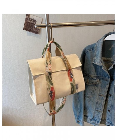 Canvas Handbags for Women Shoulder Bags Female Crossbody Bags Large Capacity Canvas Shopper Tote Bags Colorful Beige $20.35 T...