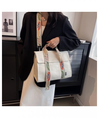 Canvas Handbags for Women Shoulder Bags Female Crossbody Bags Large Capacity Canvas Shopper Tote Bags Colorful Beige $20.35 T...