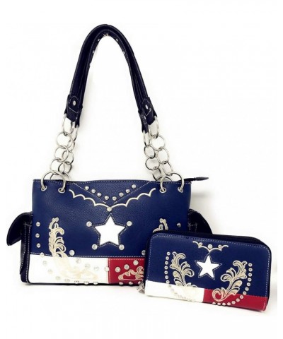 American Flag Rhinestone Women's Handbags Purse Wallet Set in Multi-Color Texas State Map Handbag Only $22.18 Crossbody Bags