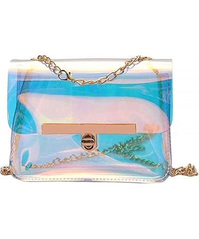 Holographic Crossbody Bag Ladies Shoulder Bag Messenger Bag Holographic Rainbow Bag Transparent $10.39 Shoulder Bags