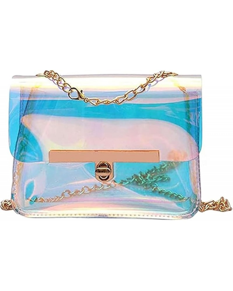 Holographic Crossbody Bag Ladies Shoulder Bag Messenger Bag Holographic Rainbow Bag Transparent $10.39 Shoulder Bags