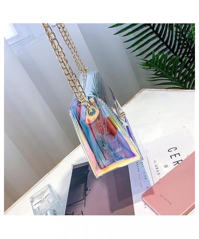 Holographic Crossbody Bag Ladies Shoulder Bag Messenger Bag Holographic Rainbow Bag Transparent $10.39 Shoulder Bags