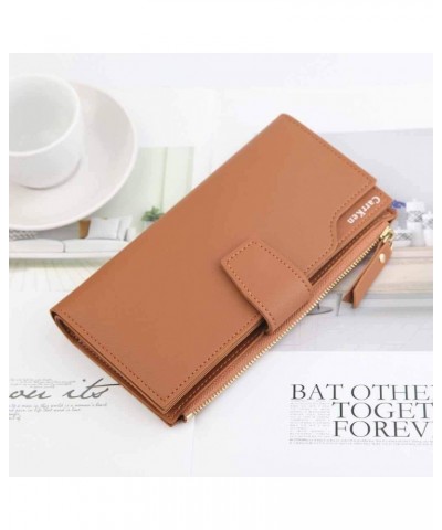 Wallet with Zipper for Men Cowboy Long Fashion Female Zipper Wallet Clutch Wallet Bag Tracking Wallet (Brown, One Size) $9.37...