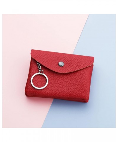 Fashion ID Short Wallet Solid Color Women Zipper Purse Multiple Card Slots Clutch Bag Phone Bag Hand (Grey, One Size) Red One...