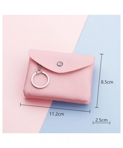 Fashion ID Short Wallet Solid Color Women Zipper Purse Multiple Card Slots Clutch Bag Phone Bag Hand (Grey, One Size) Red One...