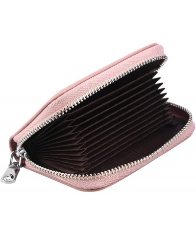 2pcs Credit Id Holder Womens Wallet Small Accordion Wallet Secure Holder Small Case Zip Around Wallets for Women Leather Acco...