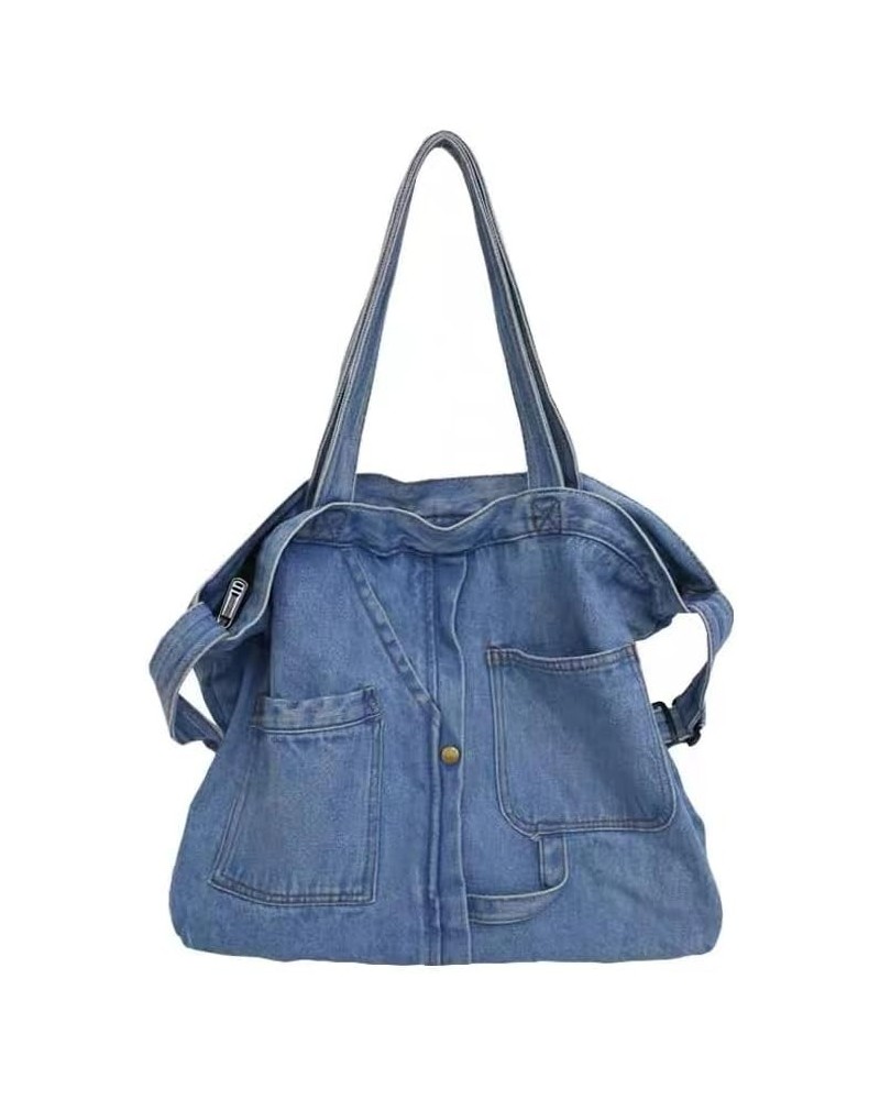 Denim Shoulder Hand Bag for Woman Shoulder Bag Crossbody Casual Jeans Bags Women Handbags Denim Bag Beach Bag for Teen Girl L...