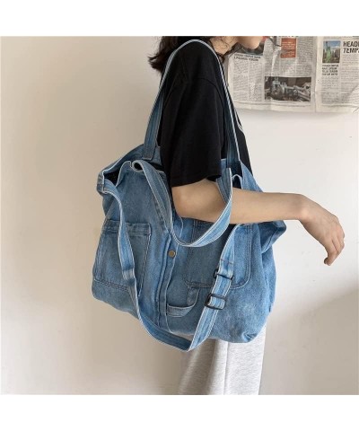 Denim Shoulder Hand Bag for Woman Shoulder Bag Crossbody Casual Jeans Bags Women Handbags Denim Bag Beach Bag for Teen Girl L...