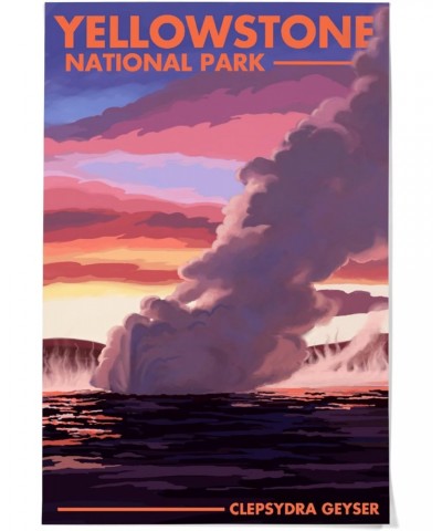 36x54 Inch Giclee Art Print Wall Decor, Yellowstone National Park, Wyoming, Clepsydra Geyser $39.60 Totes