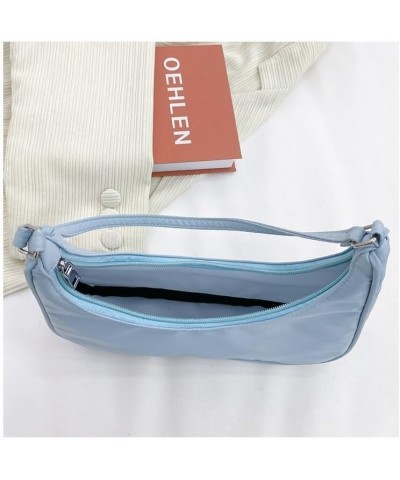 Solid Color Shoulder Purse Female Underarm Bag Ladies Top-handle Bag Handbag for Women (Pink) Blue $9.78 Shoulder Bags