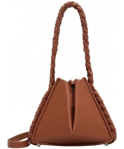 Women's Small Evening Bag with Geometric Shaped Cute Wedding Hobo Bag, Dual Use PU Crossbody Shoulder Purse 7 Colors Brown $1...