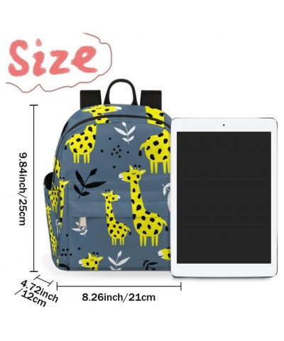 Funny Animal Giraffes Mini Backpack Purse for Women, Giraffes Small Fashion Daypack Lightweight, Cute Casual Travel Bag $15.1...