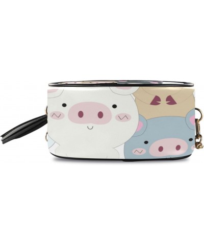 Small Crossbody Bag Doodle Cartoon Cute Baby Pig Womens Shoulder Chain Bag PU Leather Small Purse With Tassel $12.23 Shoulder...