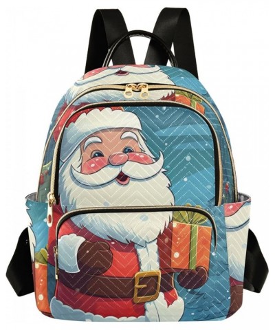 Santa Claus in The Snow Fashion Travel Backpack for Women Multi Pockets Lightweight Purse for Women-M Multicolor Medium $16.1...