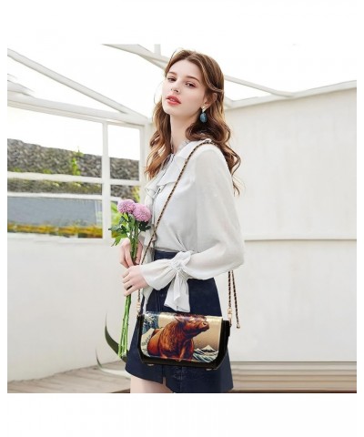 Crossbody Bags for Women Trendy Women's Black Shoulder Bag Small PU Leather Flap Cross Body Bag Handbags Pattern12 $23.77 Cro...