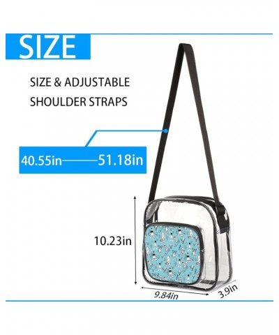 Monsters Float Stadium-Approved Clear Crossbody Bag with Colorful Print Design Mushroom Thief $13.91 Crossbody Bags