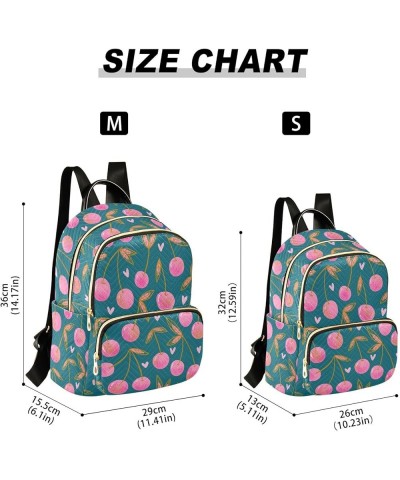 Cute Pink Cherry Women Backpack Purse Shoulder Bag Color Medium $16.17 Backpacks