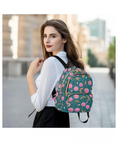 Cute Pink Cherry Women Backpack Purse Shoulder Bag Color Medium $16.17 Backpacks