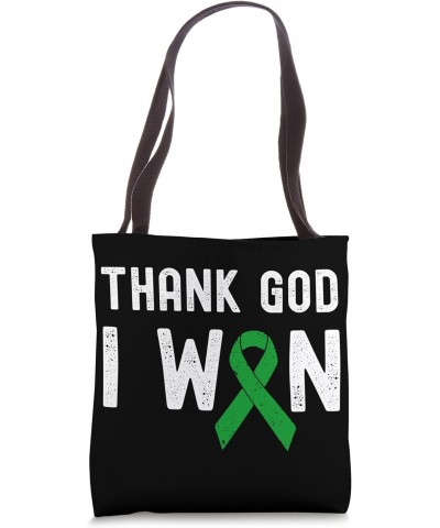 Bile Duct Cancer Thank God I Won Cholangiocarcinoma Tote Bag $15.00 Totes