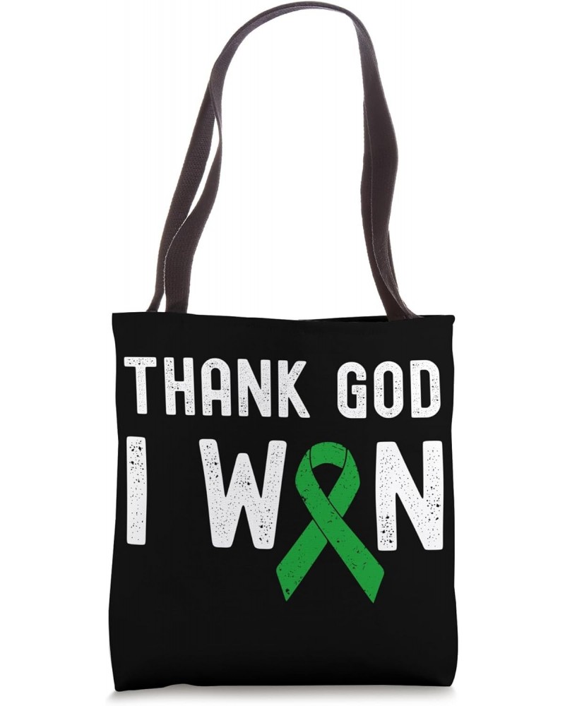 Bile Duct Cancer Thank God I Won Cholangiocarcinoma Tote Bag $15.00 Totes