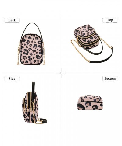 Small Crossbody Bags for Women Trendy Pink Leopard Print Travel Sling Bag Women's Crossbody Handbags Satchel Bags $10.40 Satc...