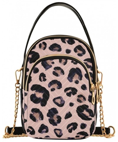 Small Crossbody Bags for Women Trendy Pink Leopard Print Travel Sling Bag Women's Crossbody Handbags Satchel Bags $10.40 Satc...