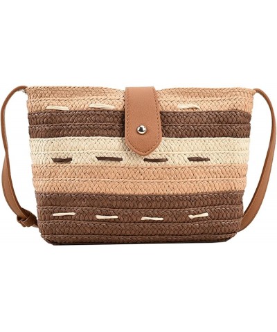 Straw Crossbody Bags for Women, Summer Straw Purse and Handbags Hand Woven Shoulder Clutch Bag for Vacation Khaki $10.49 Shou...