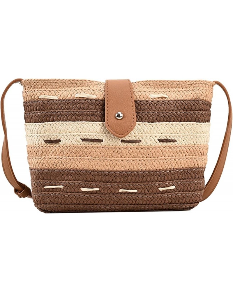 Straw Crossbody Bags for Women, Summer Straw Purse and Handbags Hand Woven Shoulder Clutch Bag for Vacation Khaki $10.49 Shou...